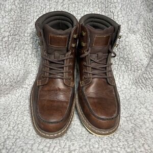 Academy Ltd Mens 11D Brown Moc Toe Lace Up Ankle Work Boots 167251